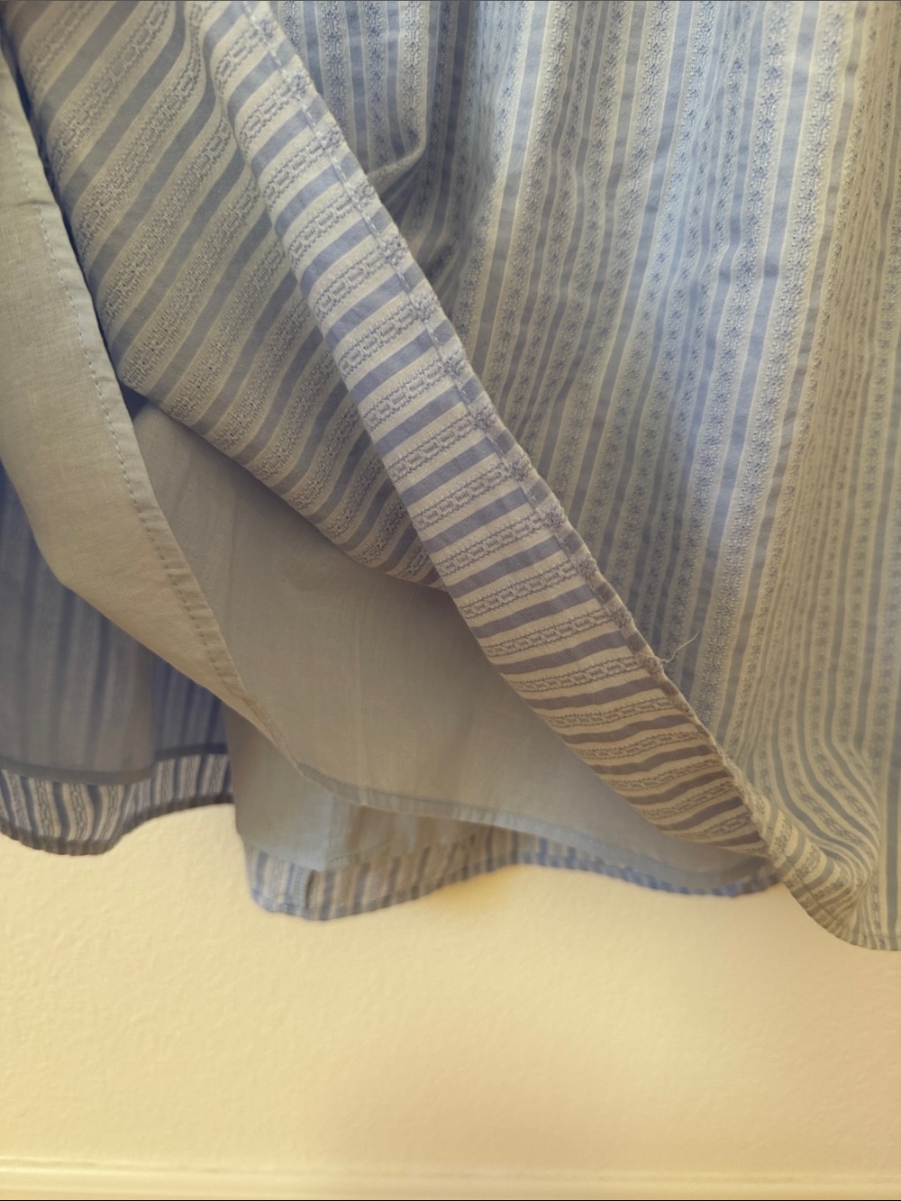 Sabo Skirt Kassi Stripe Maxi Sundress Dress Size 4 Light Blue Tie Back Coastal - Picture 4 of 13